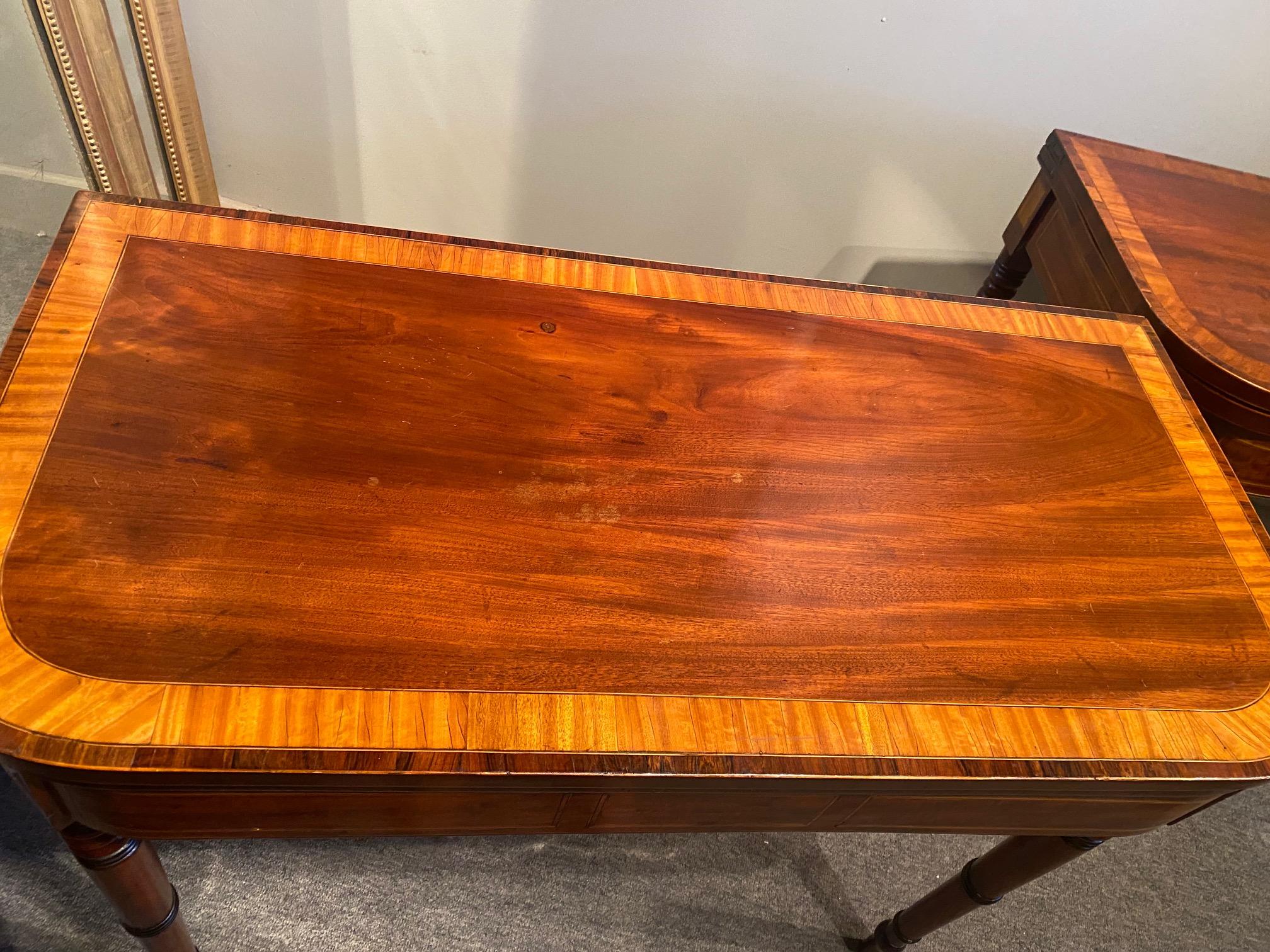 Pair of Regency Period Mahogany Games/tea tables 3