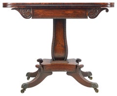 Pair of Regency Period Rosewood Tea Tables