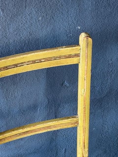 Pair Of Regency Revival Green-Painted Chairs With Woven Seats