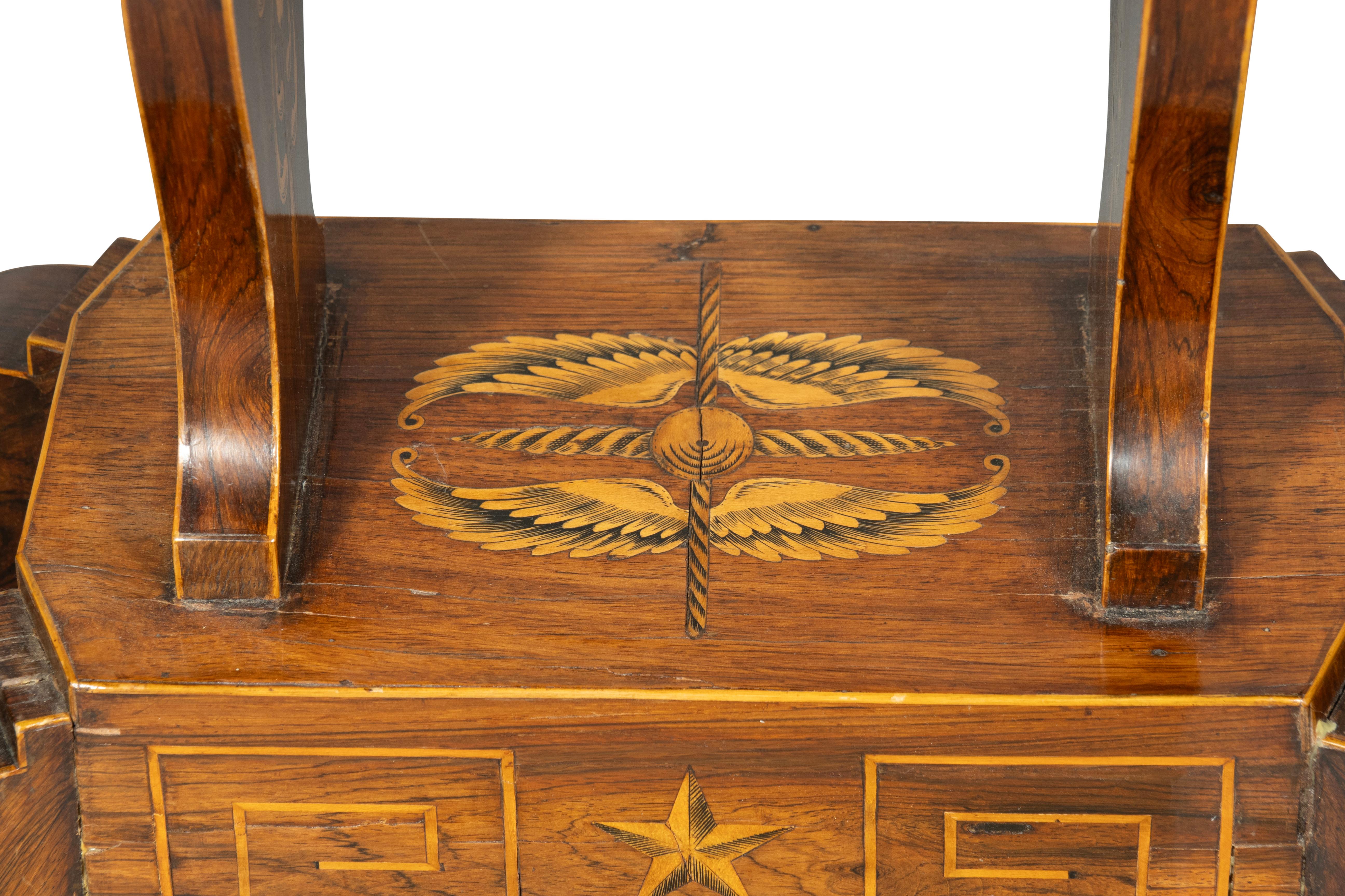 Paire de tables de jeu Regency en bois de rose et buis incrusté en vente 10