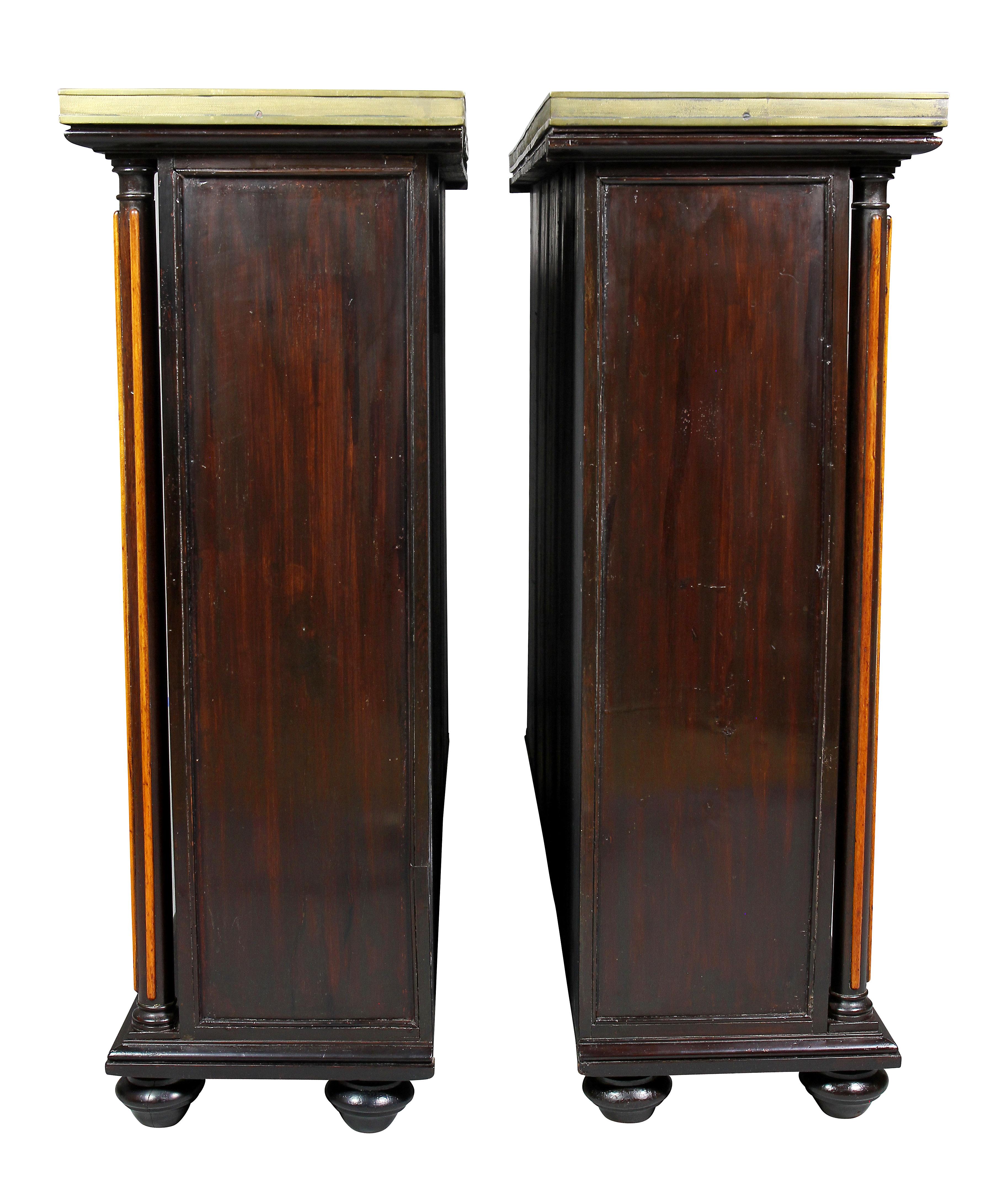 Pair of Regency Rosewood and Satinwood Cabinets / Credenzas 5