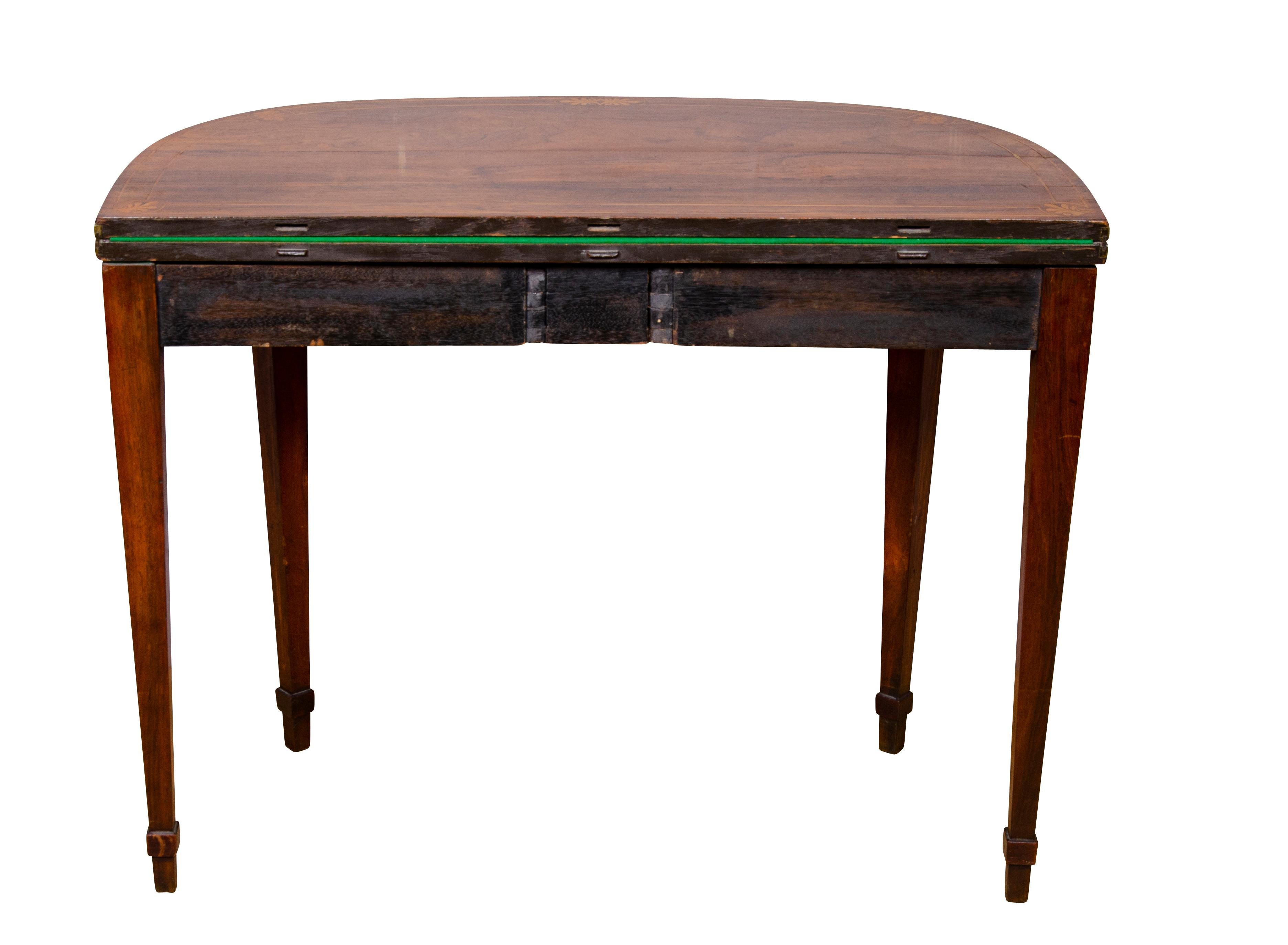 Early 19th Century Pair of Regency Rosewood and Satinwood Games Tables