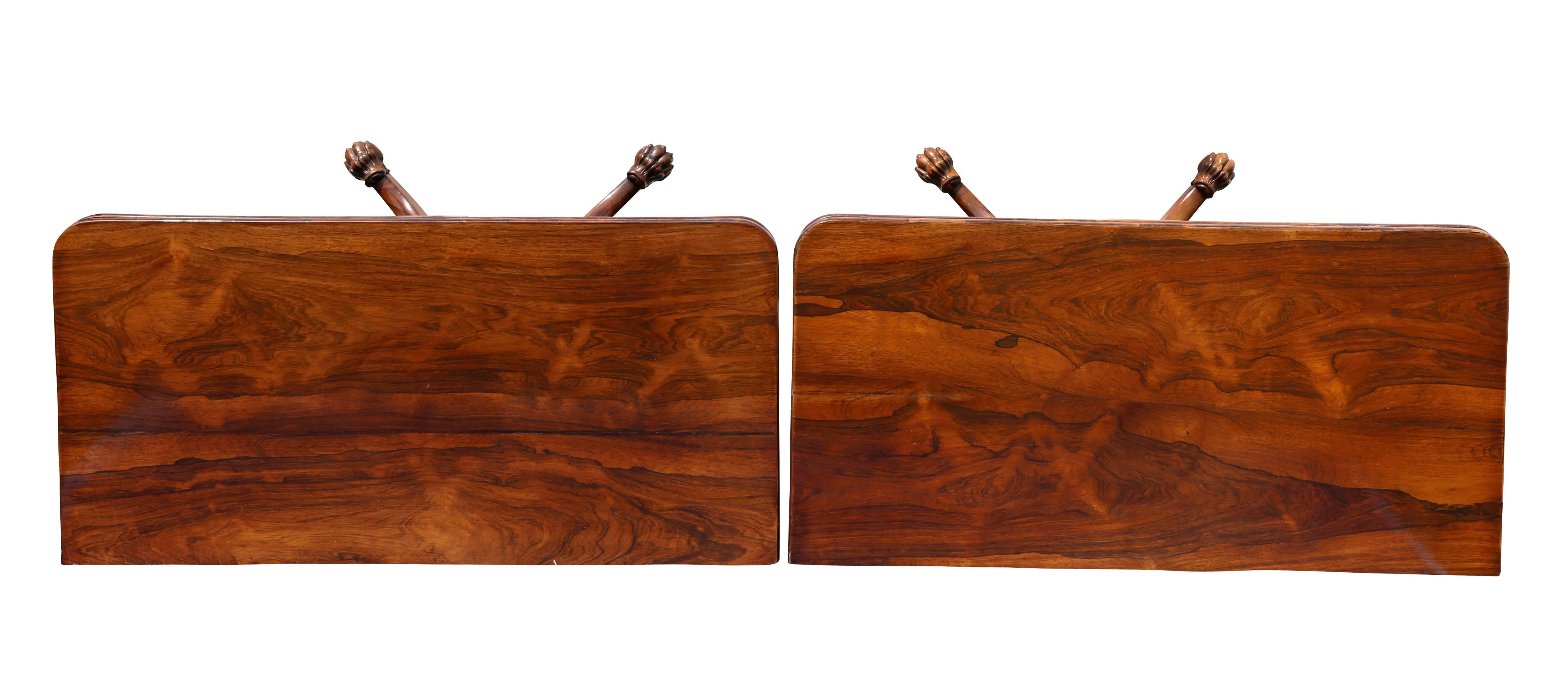 English Pair of Regency Rosewood Card Tables