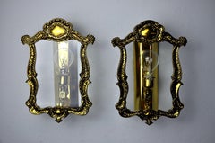 Pair of Regency Sconces, Cut Glass, Italy, 1980