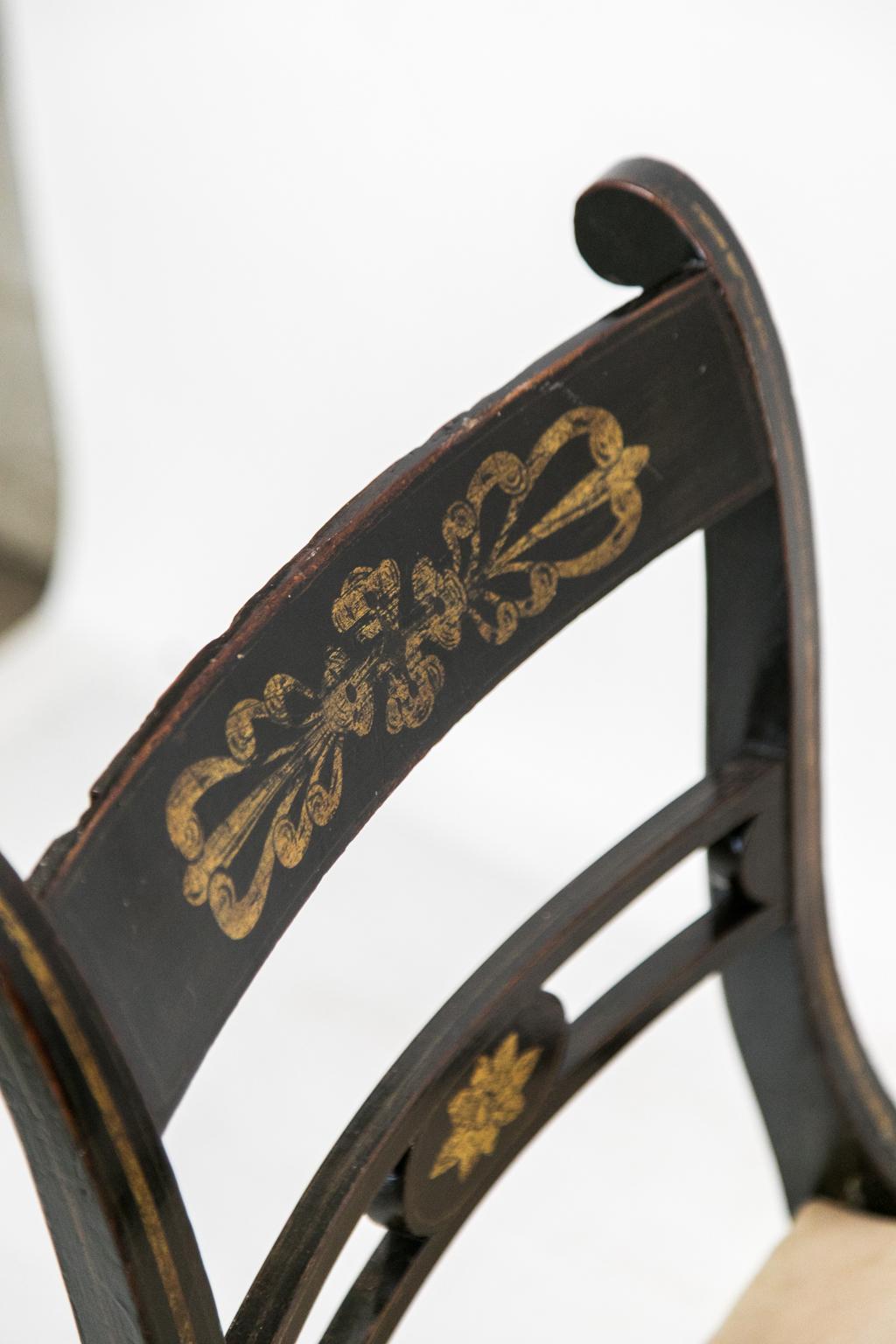Wood Pair of Regency Side Chairs