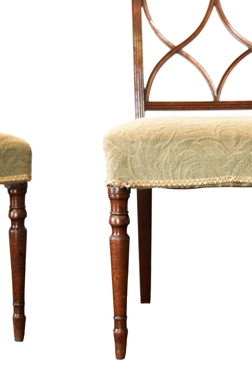 Upholstery Pair of Regency Side Chairs