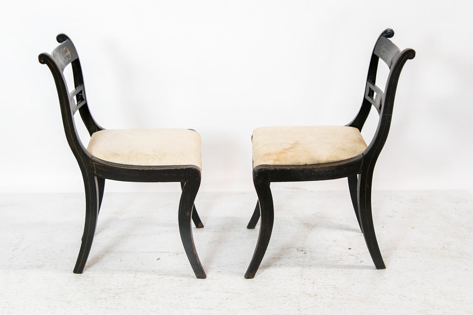 Mid-19th Century Pair of Regency Side Chairs