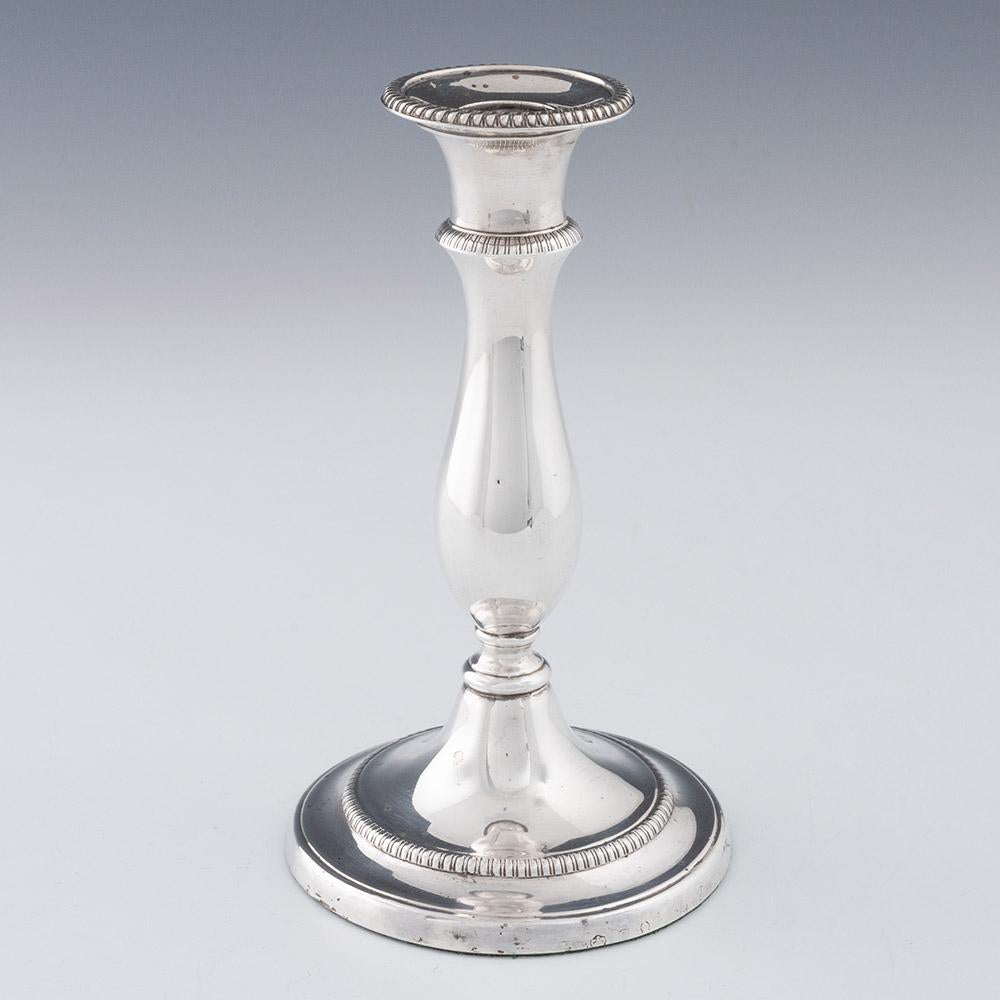 Pareja de candelabros de plata de la Regencia Sheffield 1811 principios del siglo XIX