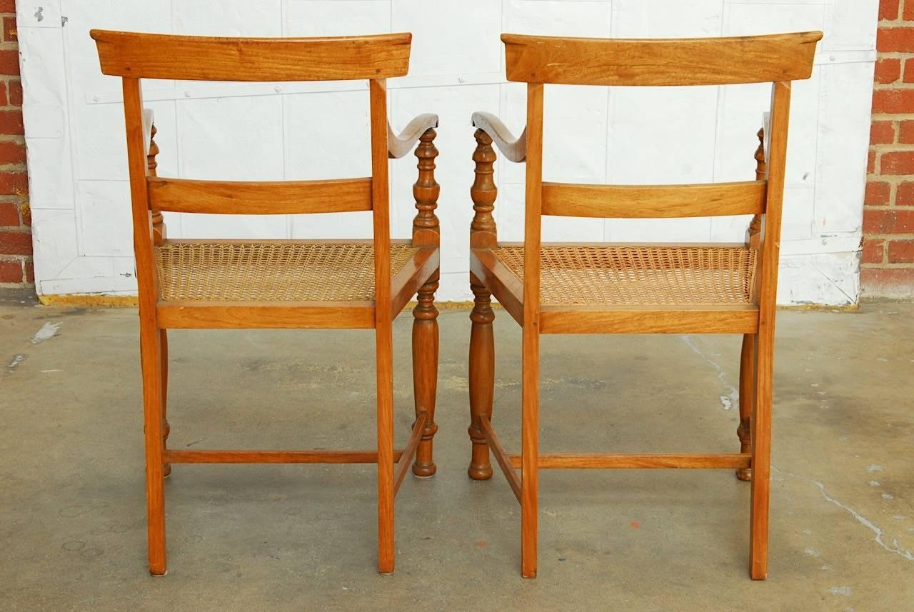 Pair of Regency Style Anglo-Indian Colonial Armchairs 4