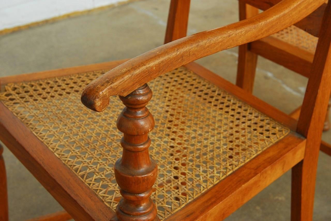 Pair of Regency Style Anglo-Indian Colonial Armchairs 3