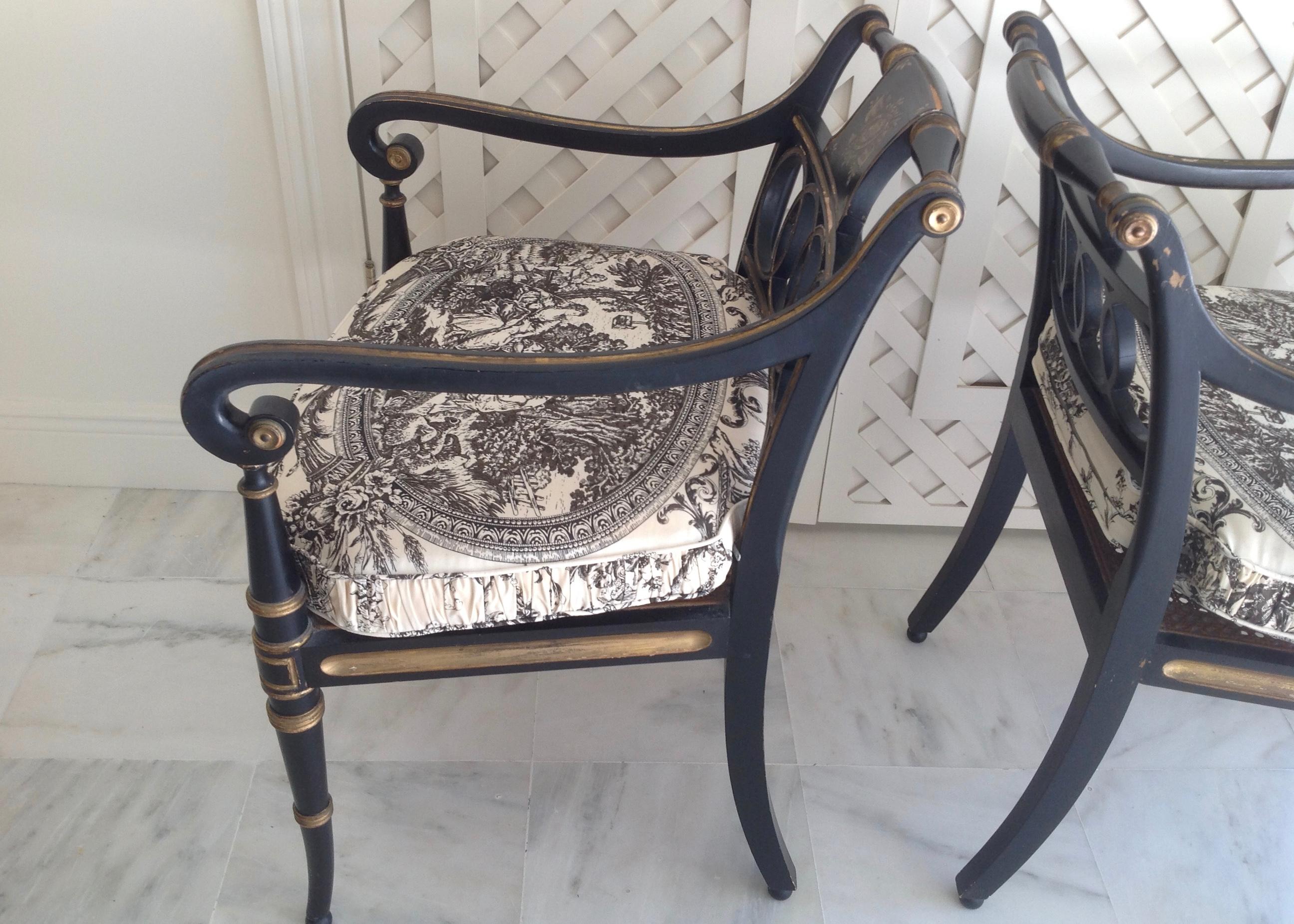 20th Century Pair of Regency Style Armchairs