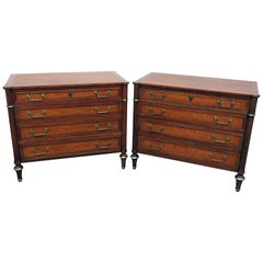 Pair of Regency Style Baker Commodes