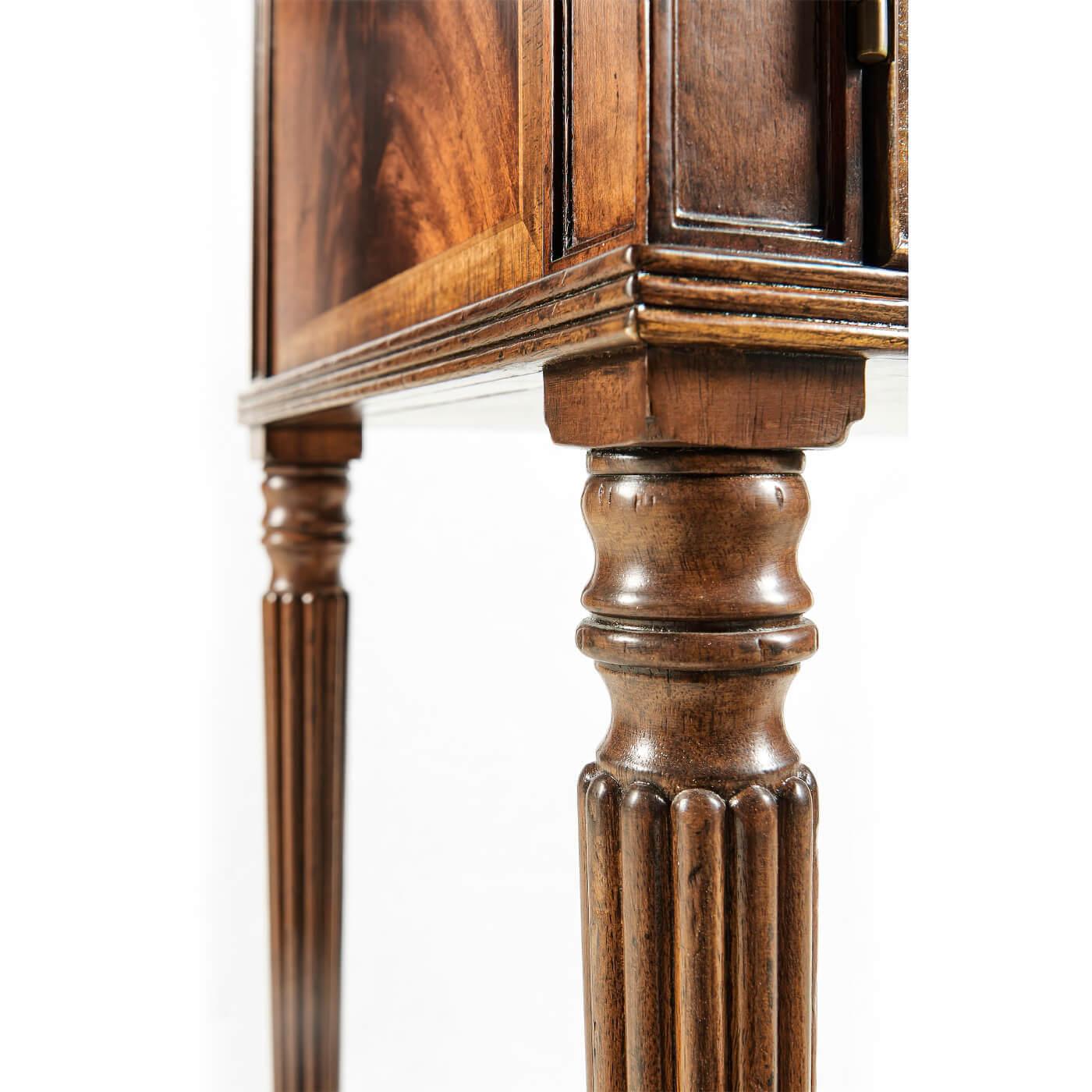 Wood Pair of Regency Style Bedside Tables