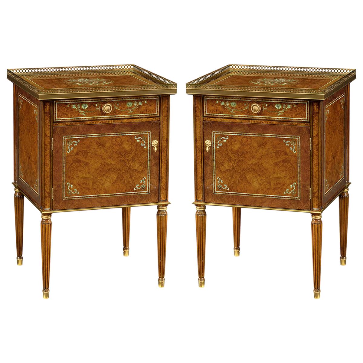 Pair of Regency Style Bedside Tables