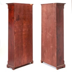 Neoclassical Stained Wood Bookcases, Pair of Etagères, Circa 1930