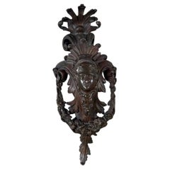 Paar Regency Style Brown Patina Bronze Krawattenhalter