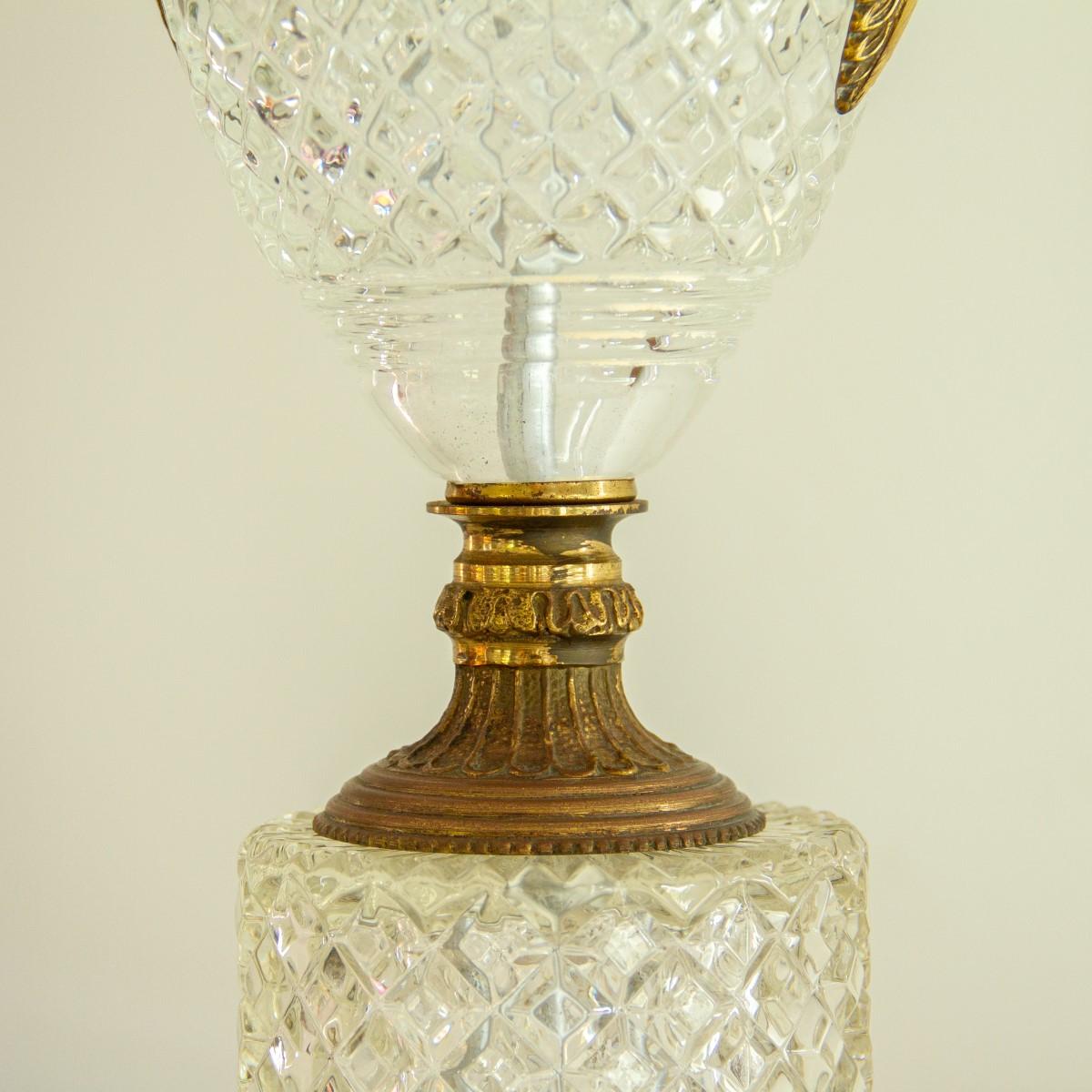 Pair of Regency Style Crystal Lamps, 1960s 6