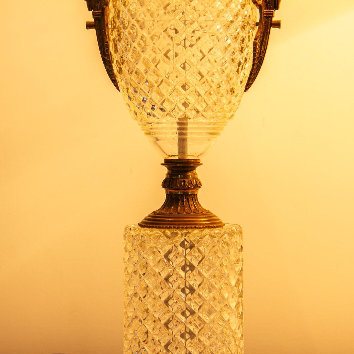 Pair of Regency Style Crystal Lamps, 1960s 1