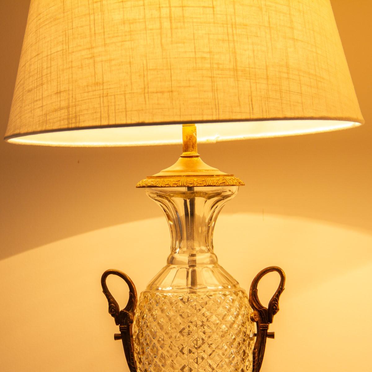 Pair of Regency Style Crystal Lamps, 1960s 2