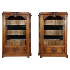 Pair of Regency-style display cabinet