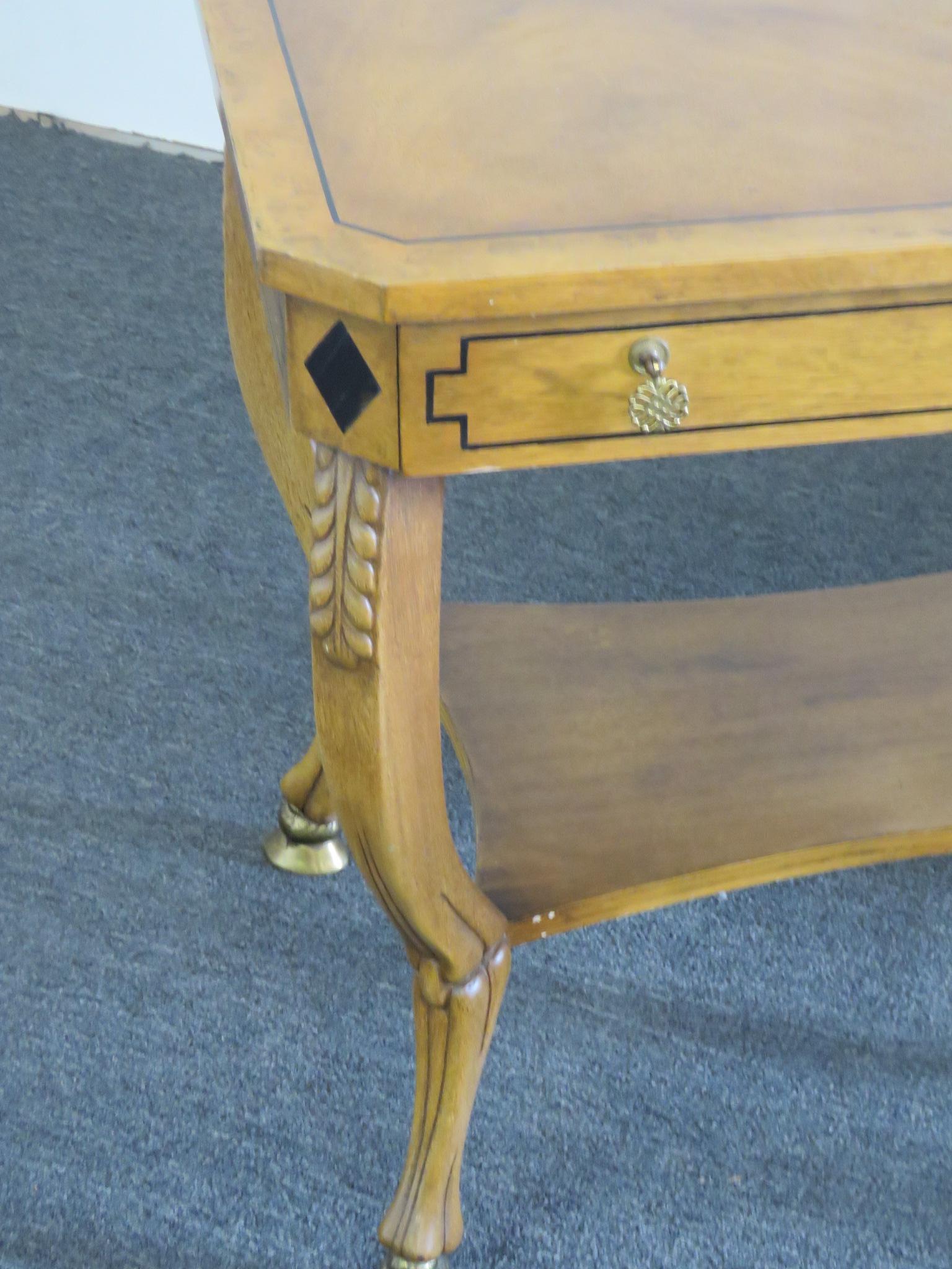 Painted Pair of Regency Style End Tables