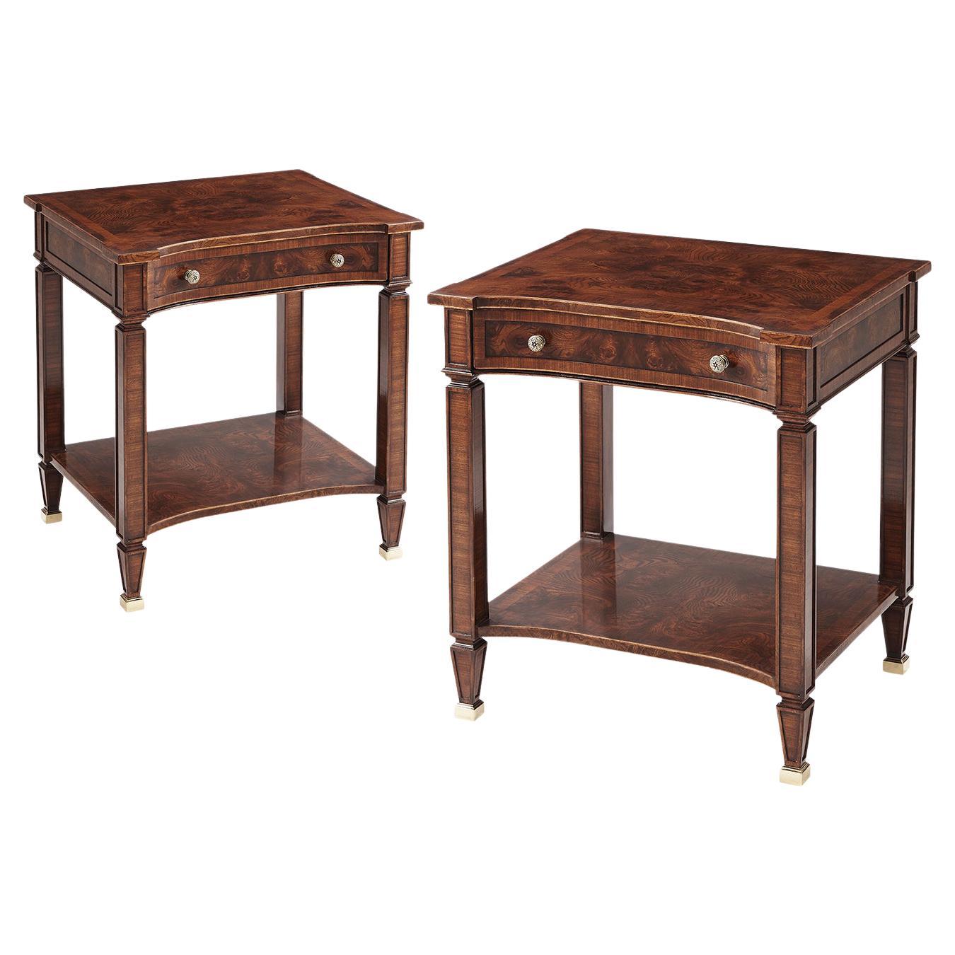 Pair of Regency Style End Tables For Sale