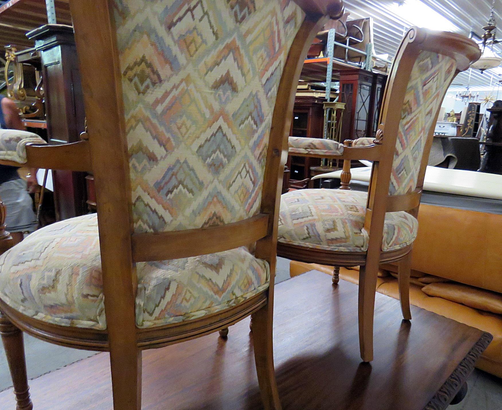 Pair of French Regency Style Fauteuils Armchairs  For Sale 1