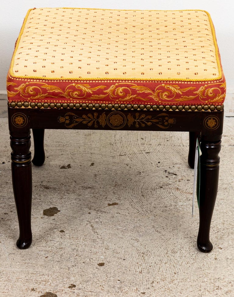 Pair of Regency Style Faux Grained Stools For Sale at 1stDibs