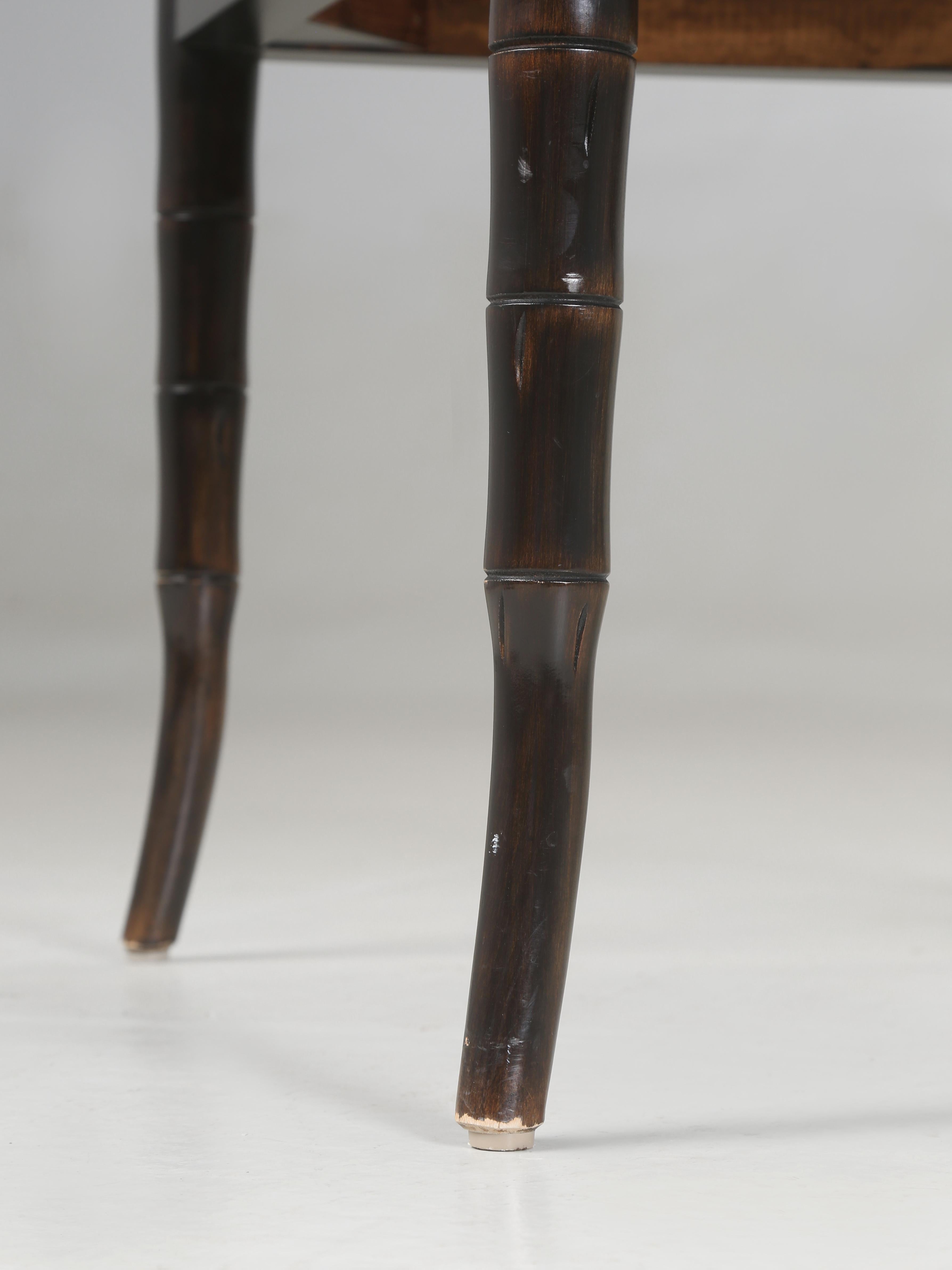 Pair of Regency Style Fret Chairs from Iatesta Studio Collection with Cushions For Sale 5