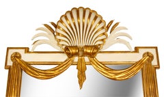 Pair of Regency Style Giltwood and Painted Wood Mirrors