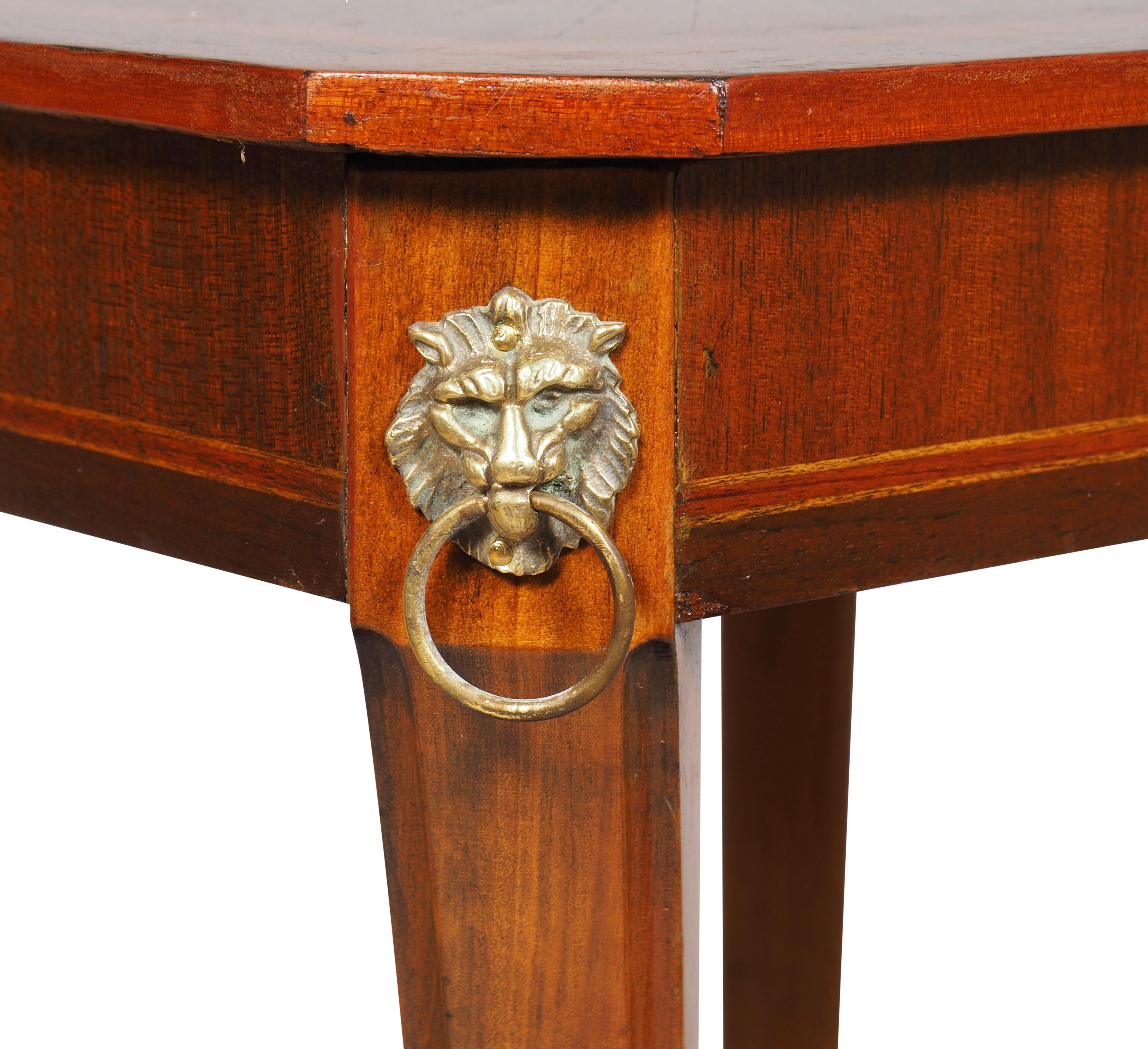 Pair Of Regency Style Inlaid Mahogany Side Tables 7