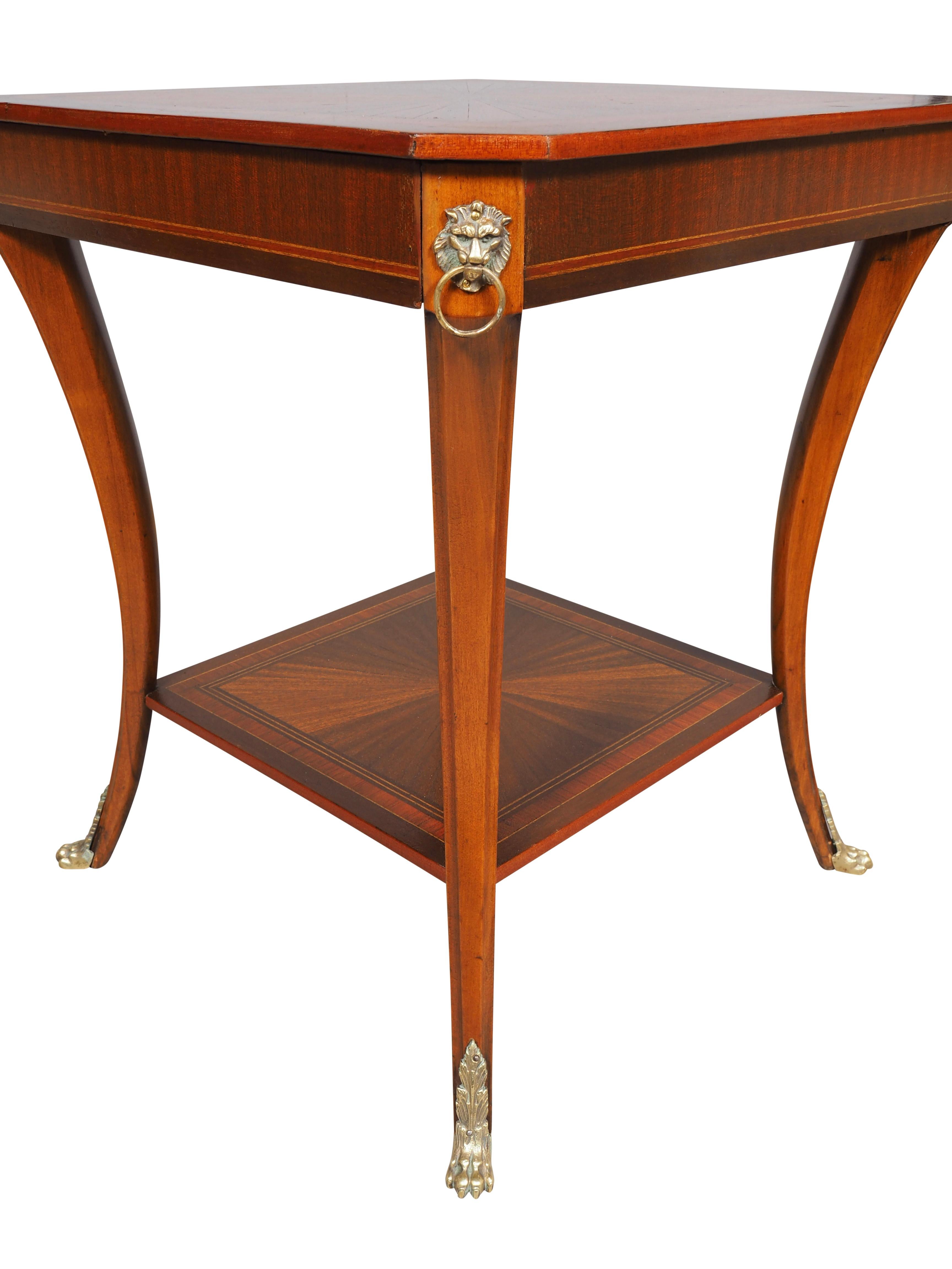 Pair Of Regency Style Inlaid Mahogany Side Tables 10