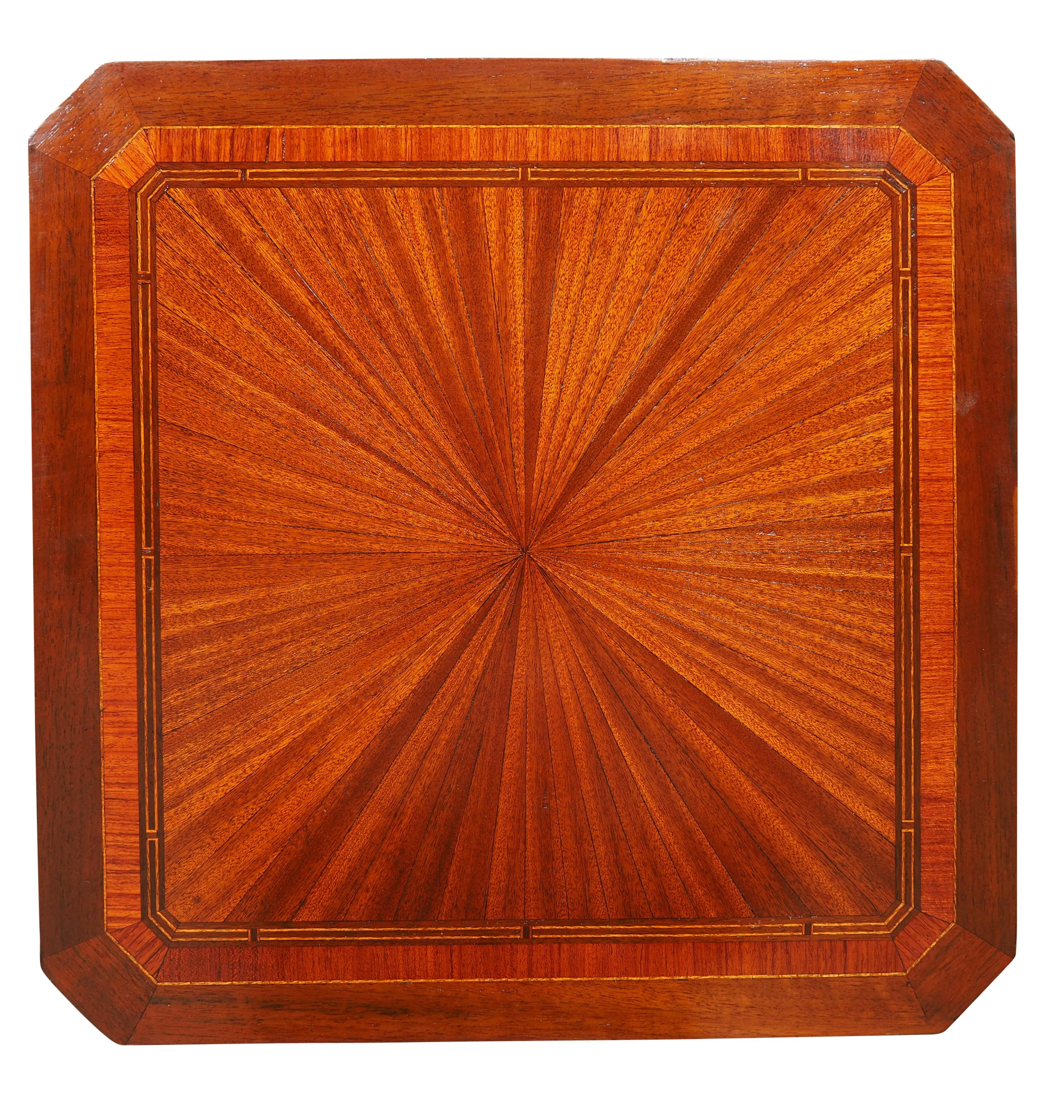 Pair Of Regency Style Inlaid Mahogany Side Tables 3