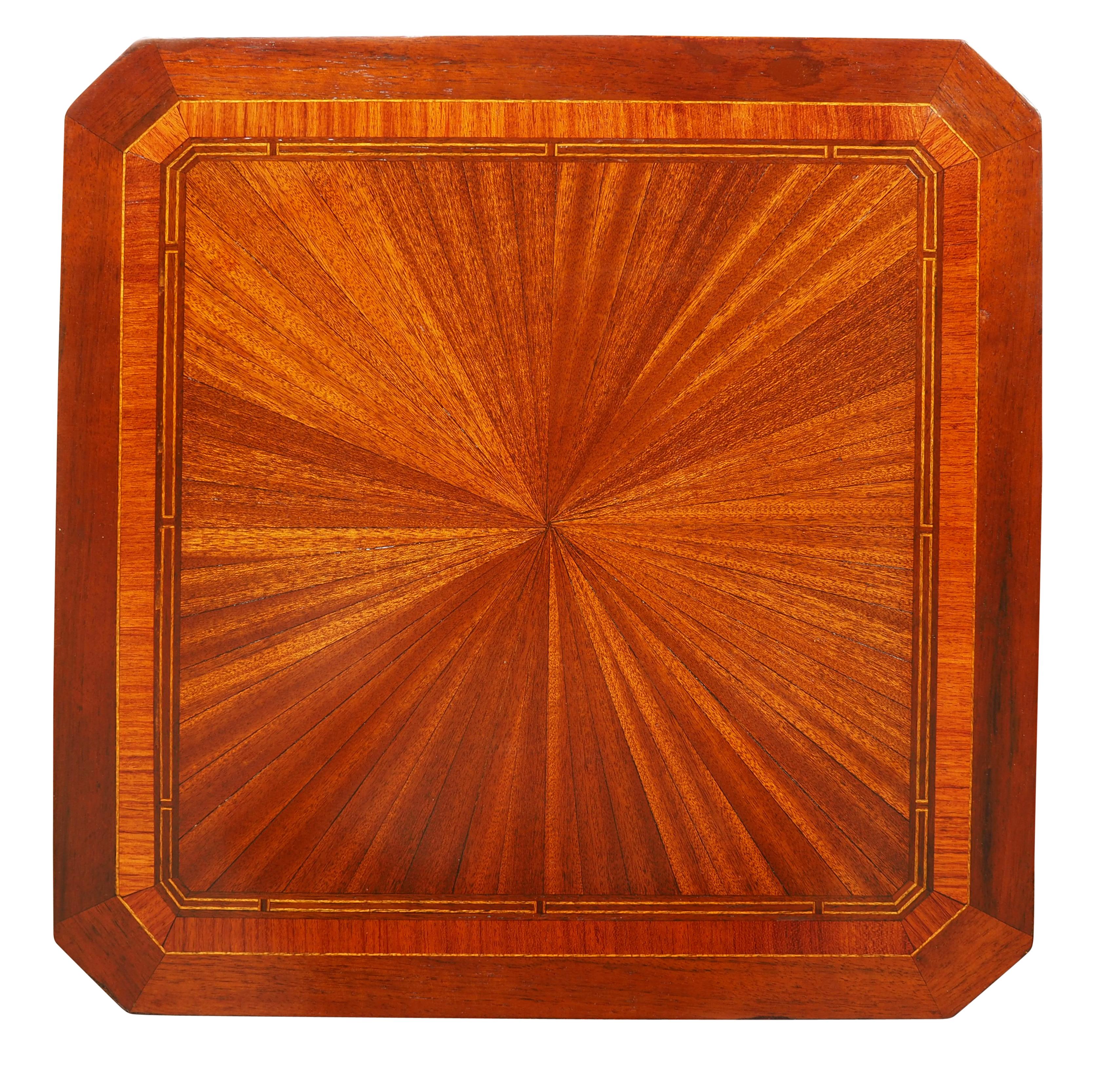 Pair Of Regency Style Inlaid Mahogany Side Tables 4