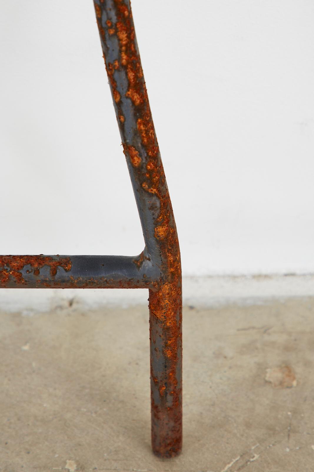 Pair of Midcentury Iron and Bronze Headboards For Sale 7