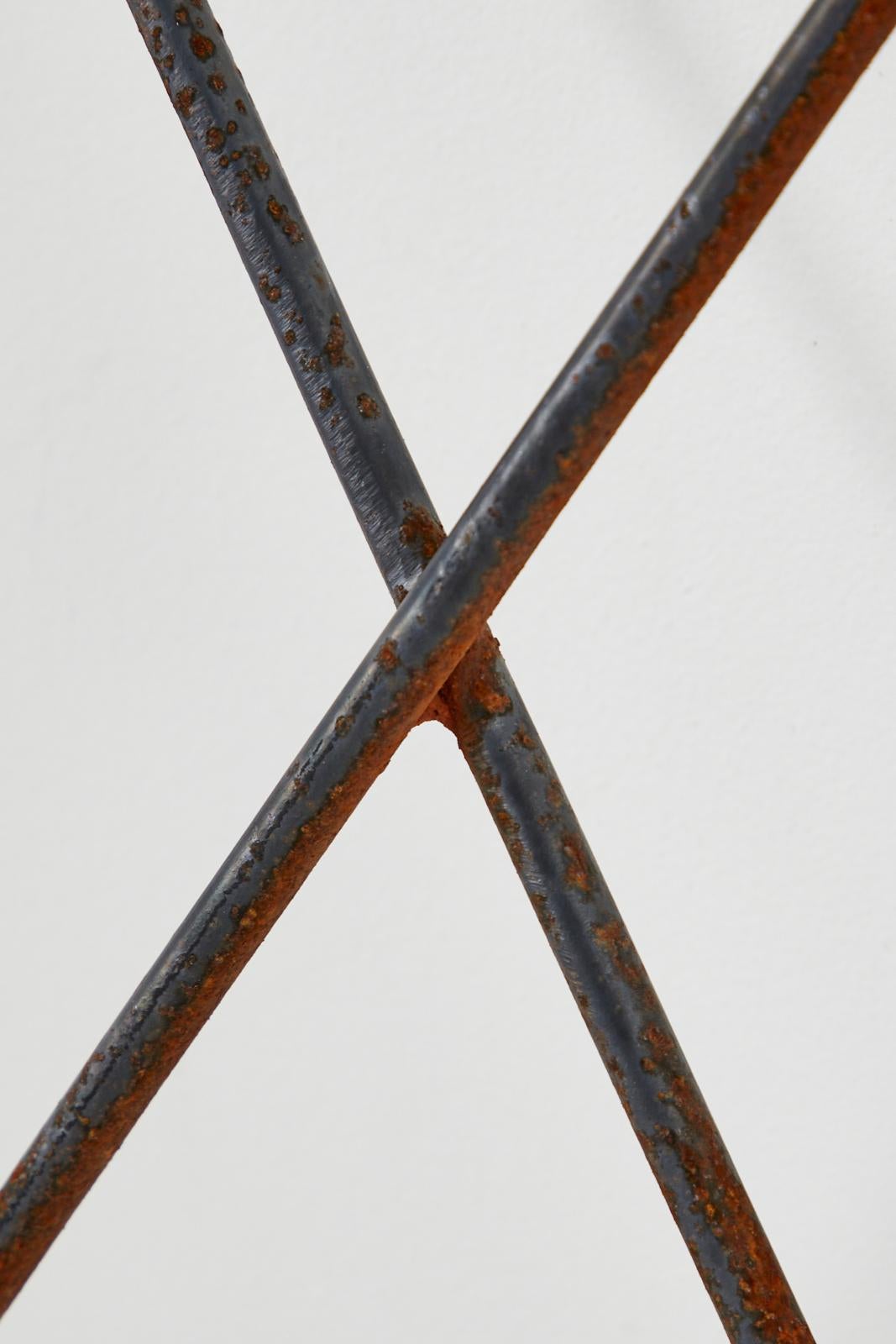 Pair of Midcentury Iron and Bronze Headboards For Sale 8