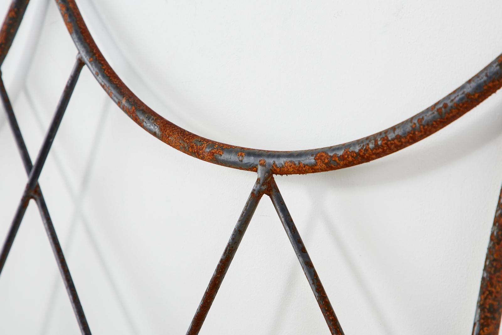 Pair of Midcentury Iron and Bronze Headboards For Sale 10