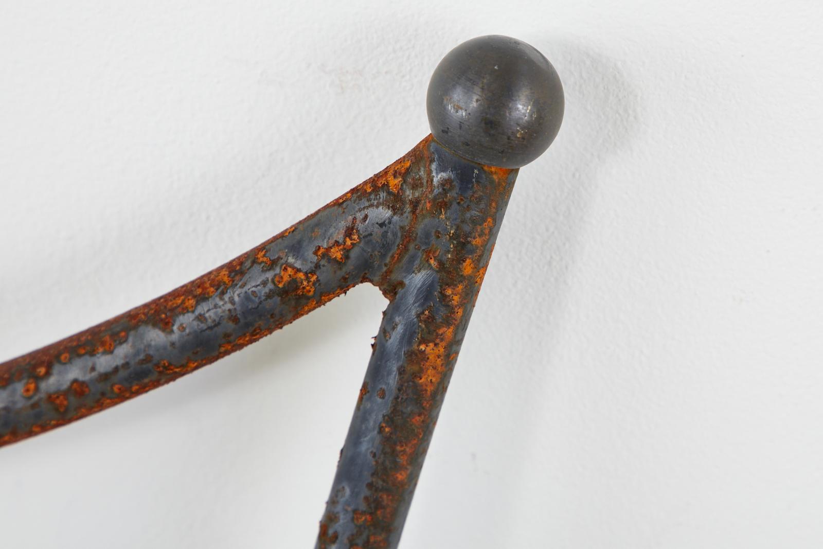 Pair of Midcentury Iron and Bronze Headboards For Sale 11