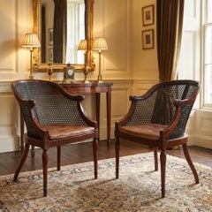 Paire de fauteuils Bergère en acajou de style Régence