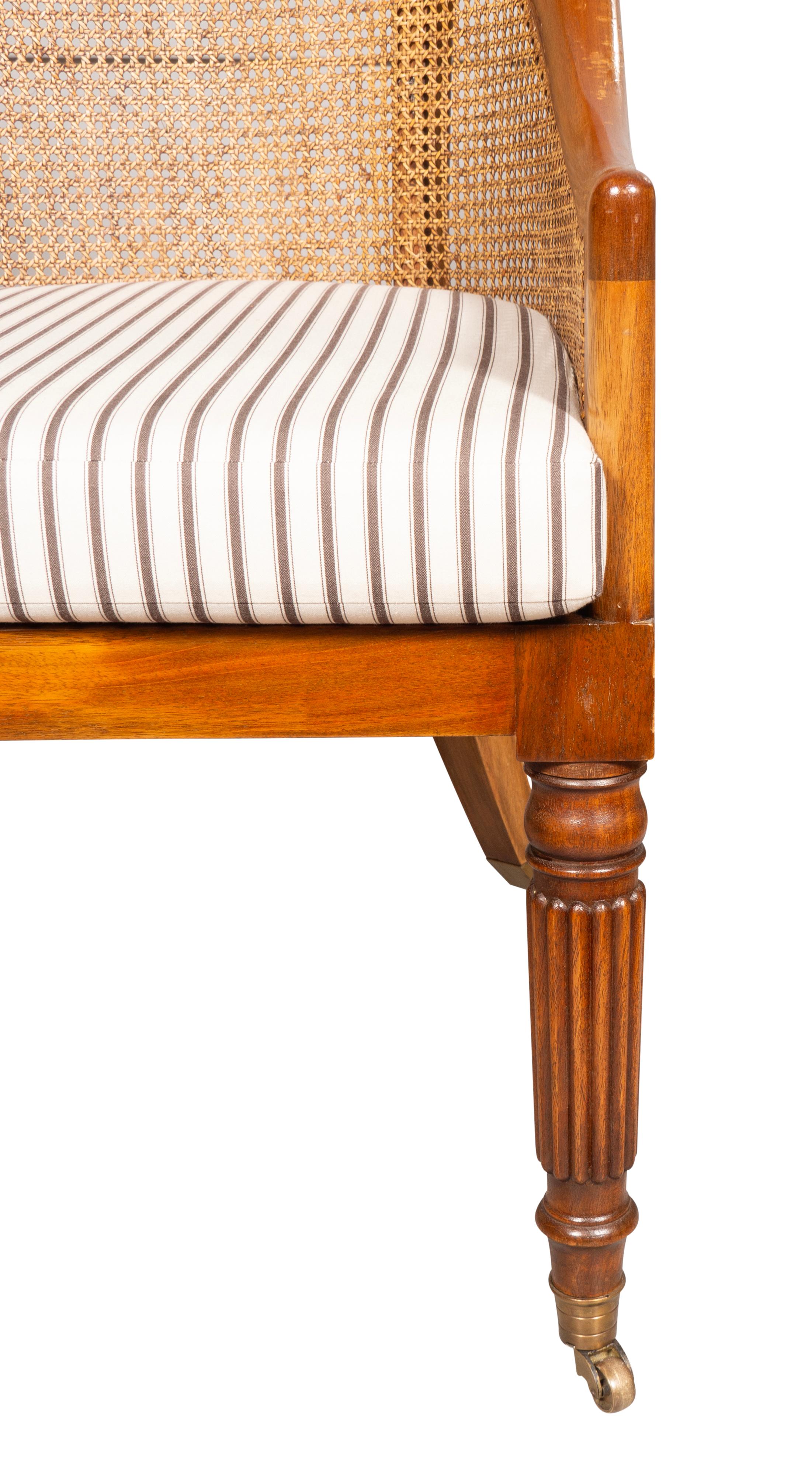 Pair Of Regency Style Mahogany Caned Tub Chairs 7