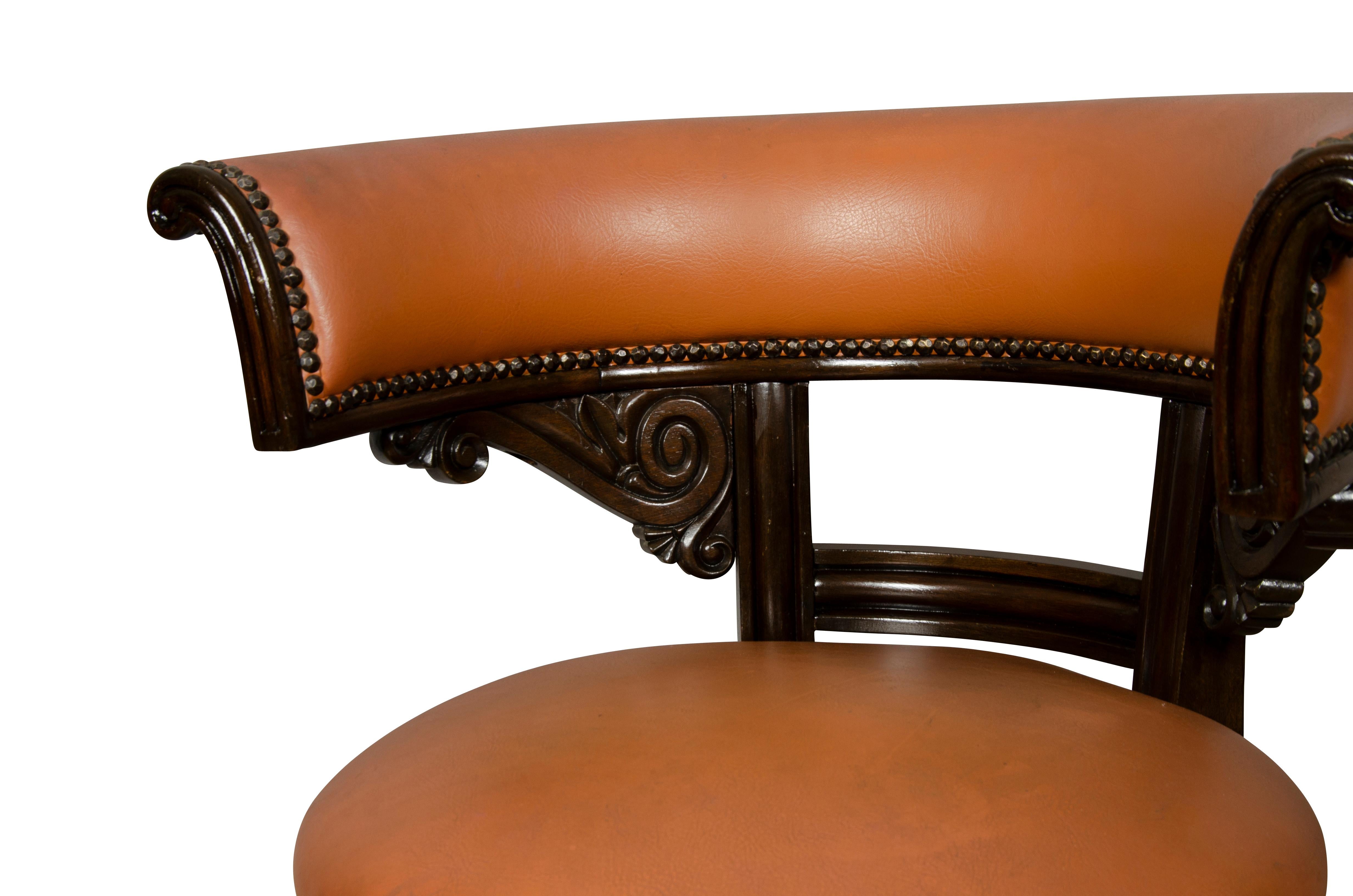 Pair of Regency Style Mahogany Chairs For Sale 5