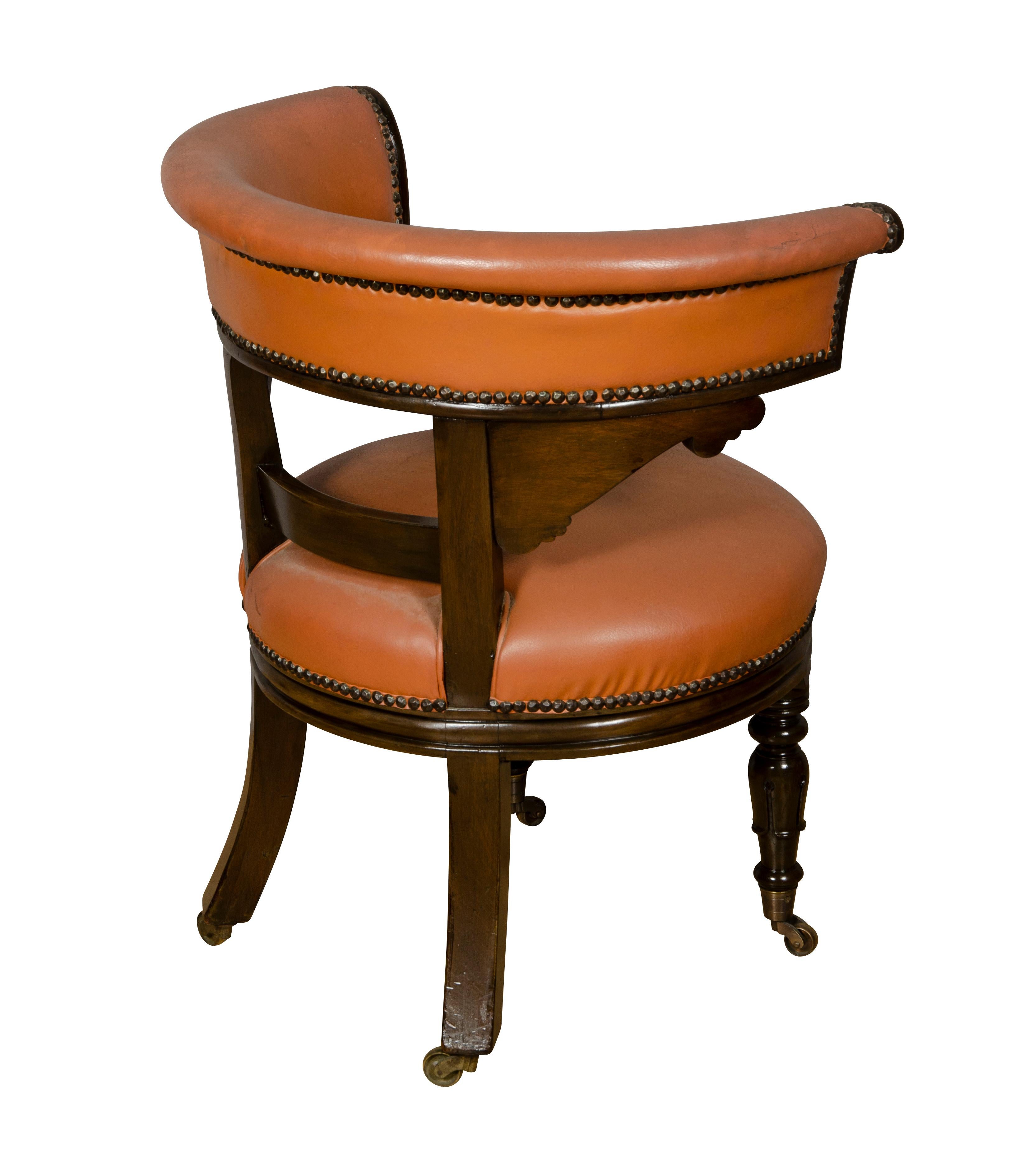 Pair of Regency Style Mahogany Chairs For Sale 1