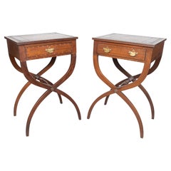 Pair Of Regency Style Mahogany End Tables