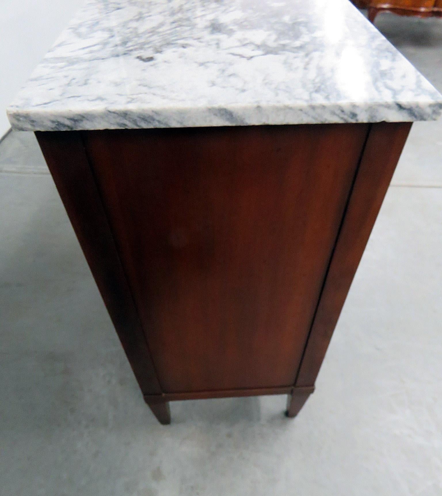Pair of Jansen Style Marble-Top Commodes 3