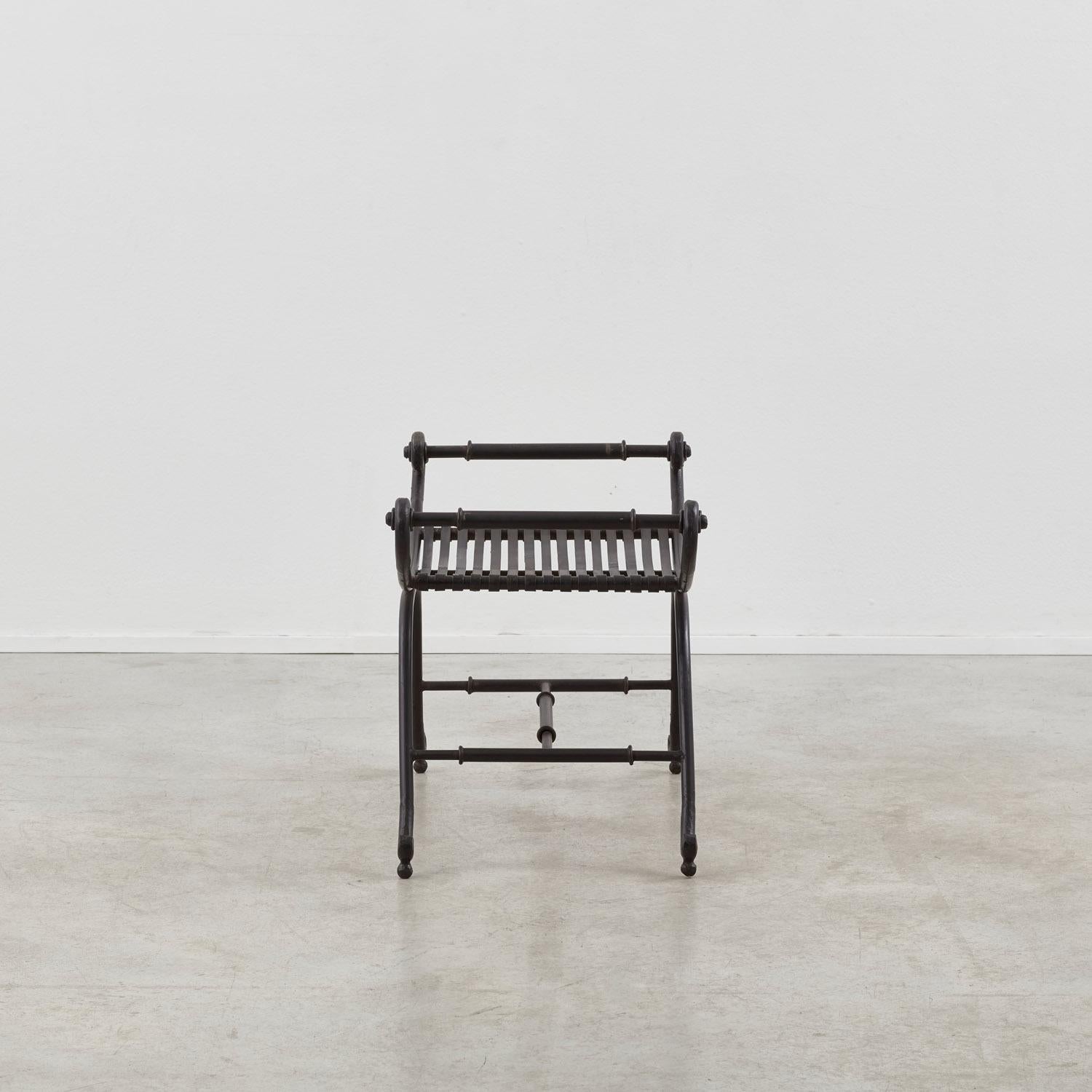 Pair of Regency-style metal garden seats - UK, Late 20th century For Sale 1