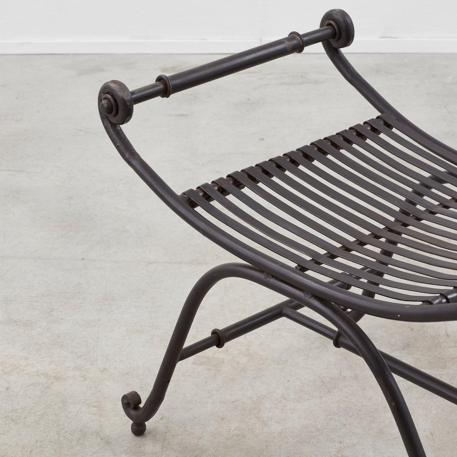 Pair of Regency-style metal garden seats - UK, Late 20th century For Sale 3