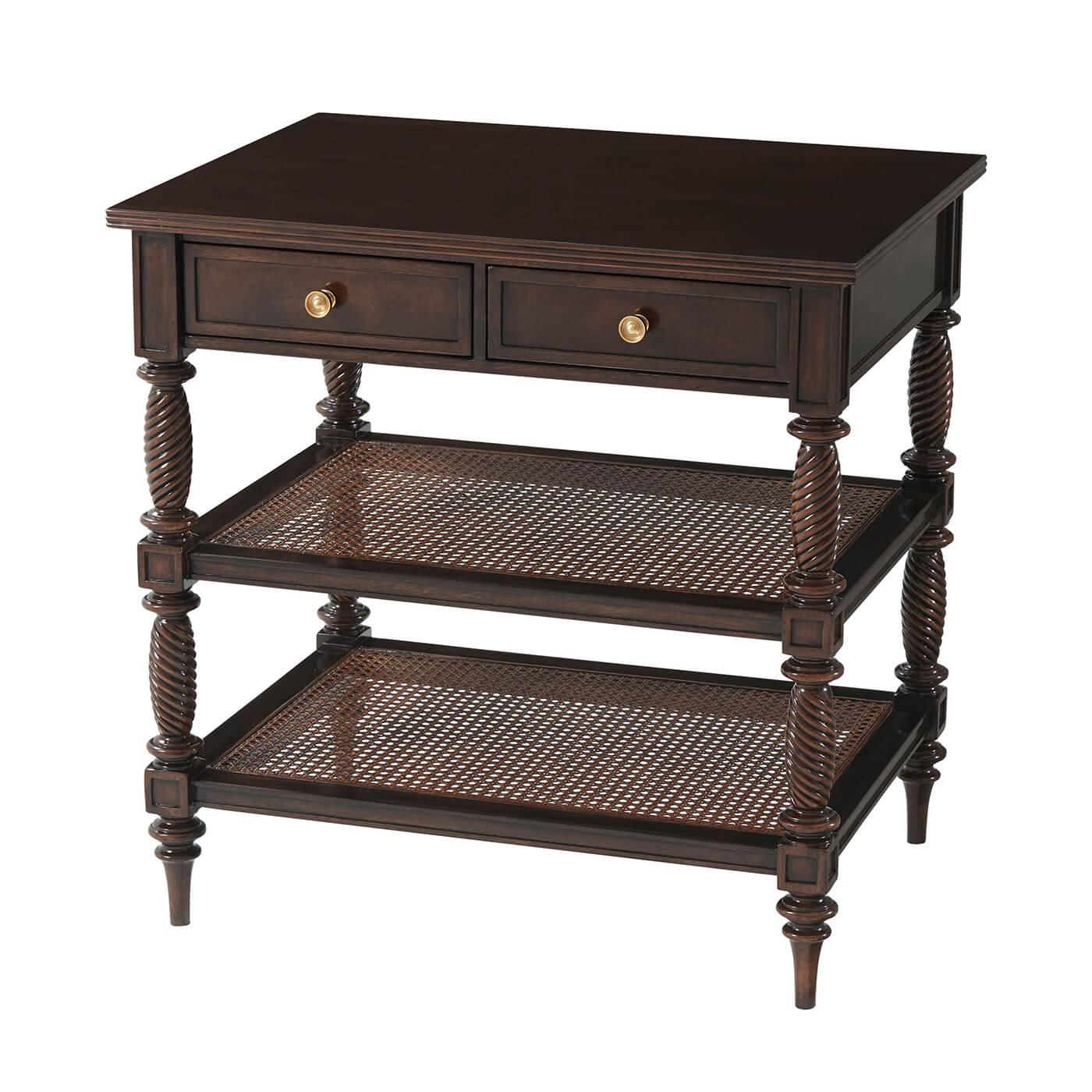 Contemporary Pair of Regency Style Nightstands For Sale