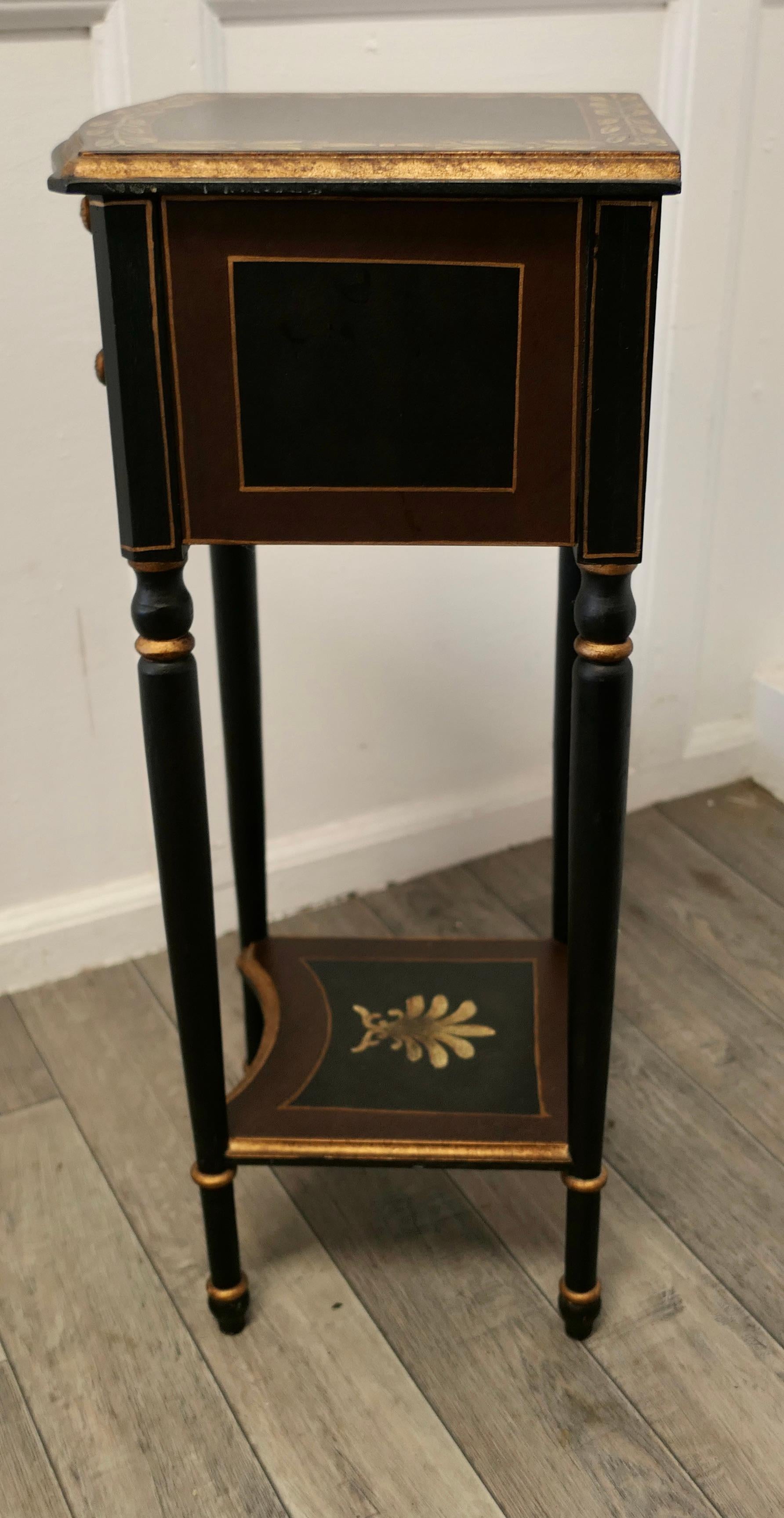 Adam Style Pair of Regency Style Painted Side Tables or Night Tables 