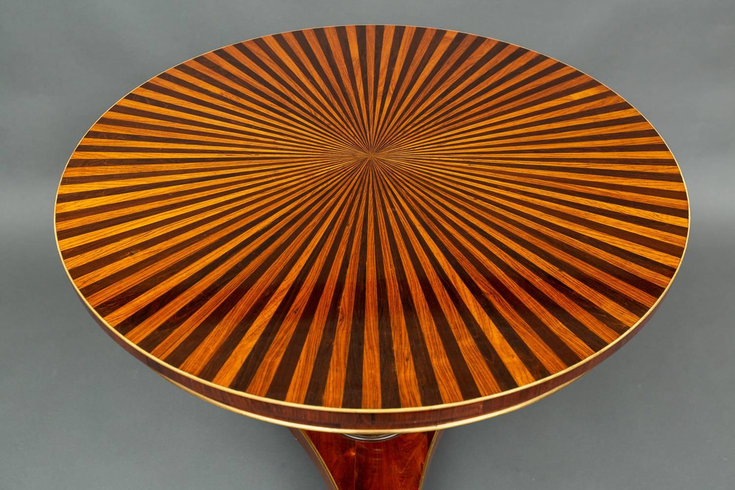 European Pair of Regency-Style Parquetry Small Centre Tables