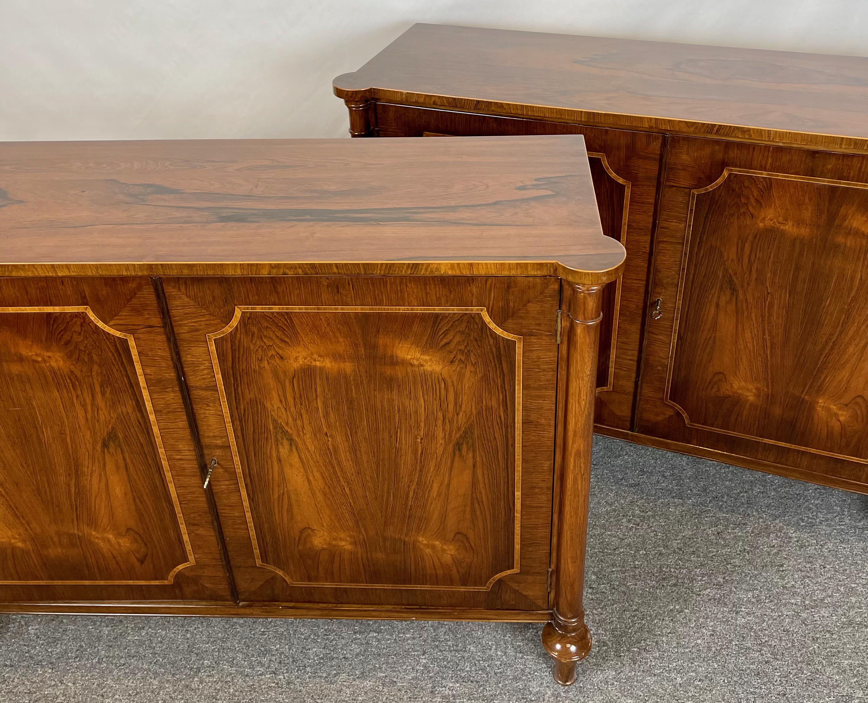 English Pair of Regency Style Rosewood Cabinets
